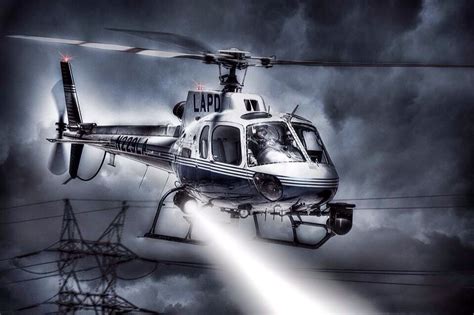 An outstanding image of an LAPD A-Star helicopter. LAPD fields one of the largest civilian law ...