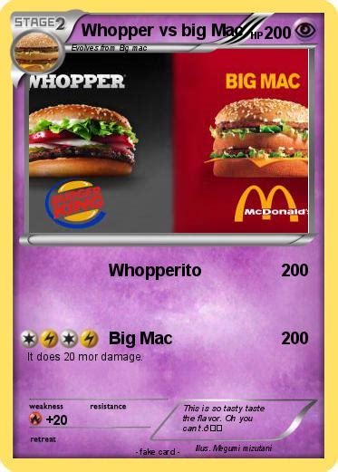 Pokémon Whopper vs big Mac - Whopperito - My Pokemon Card