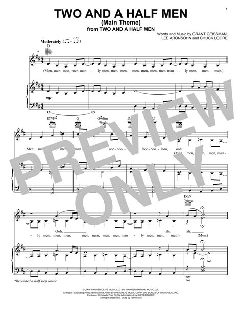 Two And A Half Men (Main Theme) Sheet Music | Grant Geissman | Piano ...