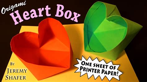 Origami Heart Box - YouTube