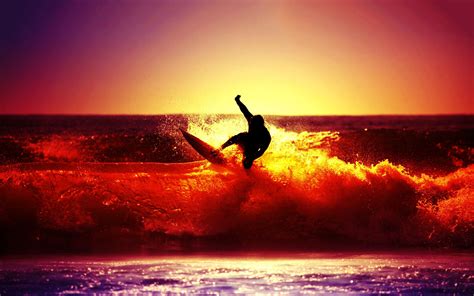 Surf At Sunset Wallpapers - Wallpaper Cave