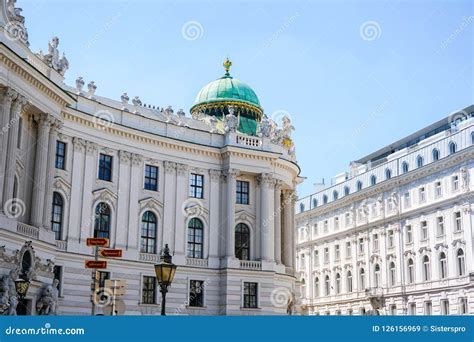 Hofburg Imperial Palace of Habsburg Dynasty with Blue Sky Background in Vienna, Austria. Stock ...