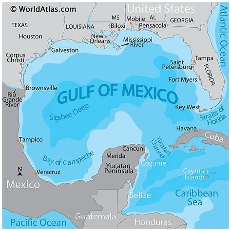 Map Of Islands In The Gulf Of Mexico | Printable Templates Free