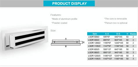 Hvac Aluminum Linear Slot Diffuser Size With Removable Core - Buy Slot ...