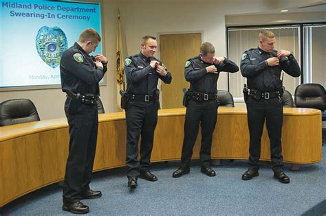 Four new Midland police officers sworn in - Midland Daily News