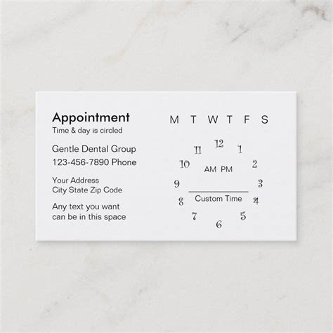 Dentist Appointment Card Template | Zazzle.com | Card template, Appointment cards, Business card ...