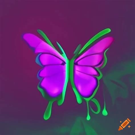 Colorful butterfly logo design on Craiyon