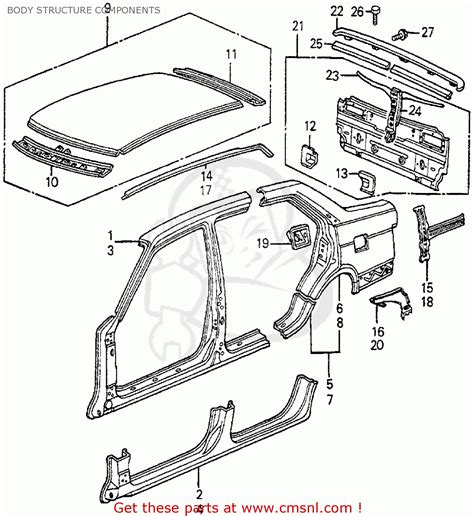 Honda Accord Body Parts Diagram - Hanenhuusholli