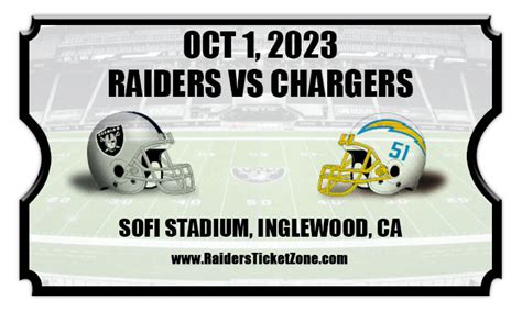 Las Vegas Raiders vs Los Angeles Chargers Football Tickets | 10/01/23