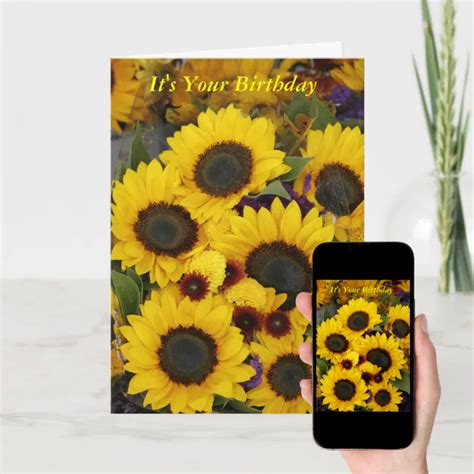 Sunflower Birthday Card | Zazzle