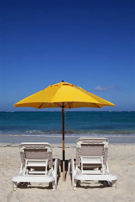 Chairs with a Beach View stock image. Image of sandy - 22080303