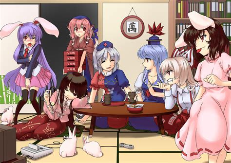 Download Keine Kamishirasawa Mystia Lorelei Eirin Yagokoro Fujiwara No Mokou Kaguya Houraisan ...