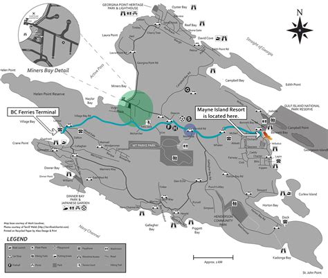 Mayne Island Map - Mayne Island Resort