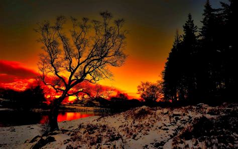 Winter Sunset Wallpapers - Wallpaper Cave