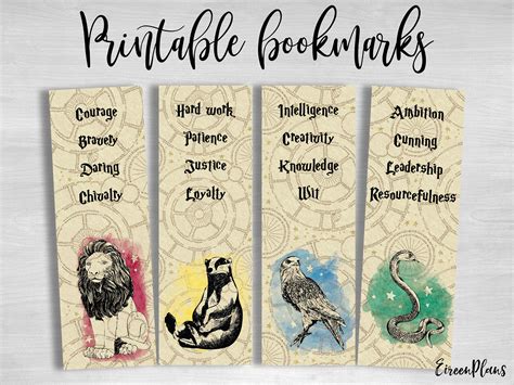 Harry Potter Printable Bookmarks