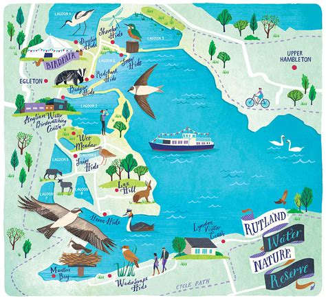 Rutland Nature Reserve Map – Sara Mulvanny Illustration