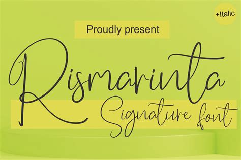 Rismarinta Signature Font by Bongkeng Art · Creative Fabrica