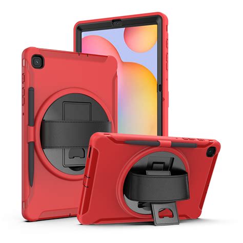 Dteck Galaxy Tab S6 Lite 2020 Case, Heavy Duty 360 Rotating Kickstand Shockproof Cover with Hand ...