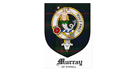 Murray Clan Crest Badge Tartan Postcard | Zazzle.com