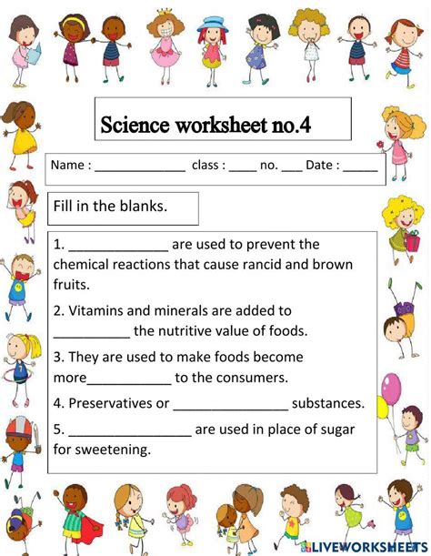 Science activity worksheet | Live Worksheets