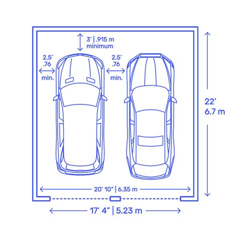 Two Car Garage Dimensions & Drawings | Dimensions.com