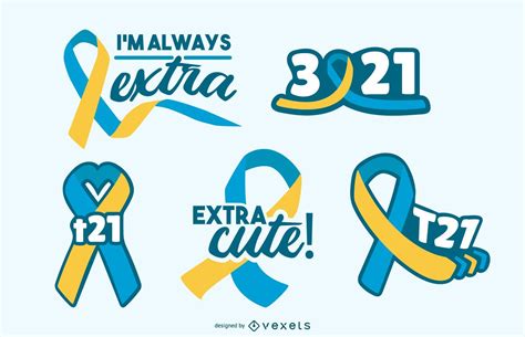 Down Syndrome Awareness Ribbons Vector Download