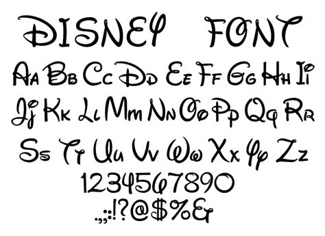 Disney Font Svg Walt Disney Alphabet Clipart Files for | Etsy