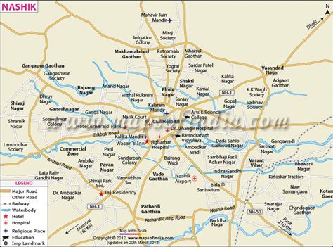 Nashik City Map | Nashik, India map, City map