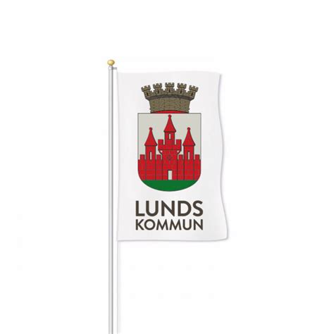 Flagga med Lunds kommuns logotyp