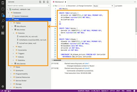 Create a Table in SQL Server 2017