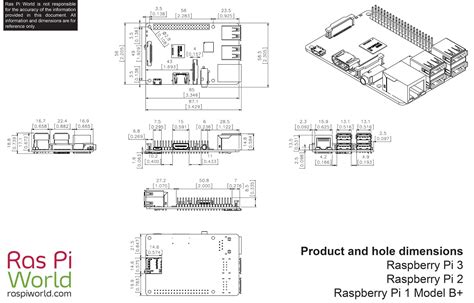 All Raspberry Pi Products Dimension Drawings