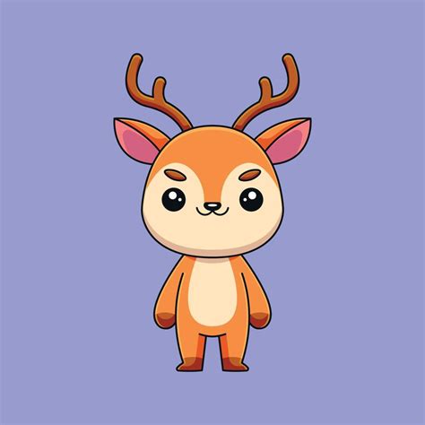 cute deer cartoon doodle art hand drawn concept vector kawaii icon illustration 12056315 Vector ...