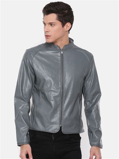 Buy Pepe Jeans Men Grey Solid Jacket - Jackets for Men 7718873 | Myntra