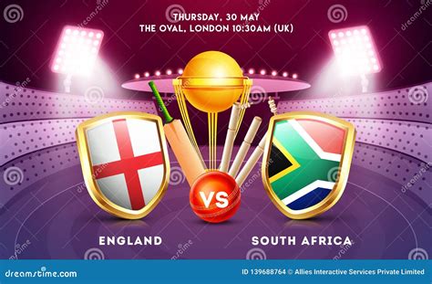 England Vs South Africa Cricket Match Poster Design, Participants ...