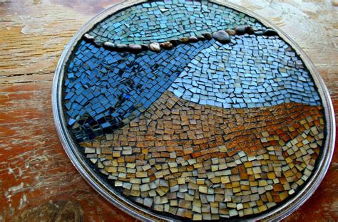 Art By Earth Mother Mosaics: A New Horizon - Mosaic Stained Glass Plate