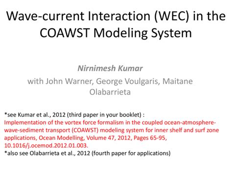 Wave-current Interaction using the Vortex Force Method