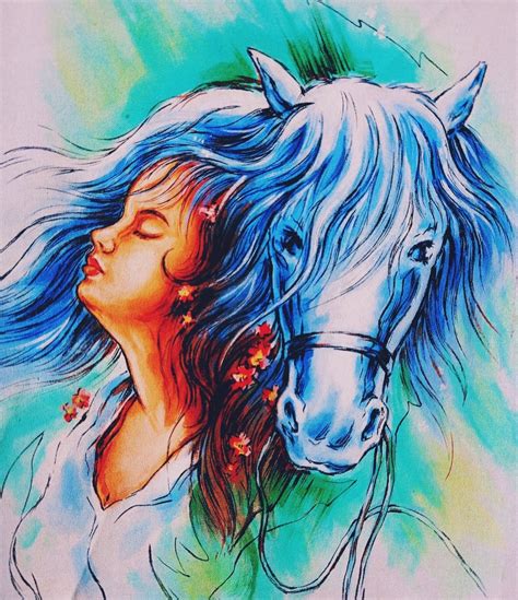 Lady & Horse Painting at Rs 1500 | Phoolpada Road , Virar - East | Virar | ID: 23145410430