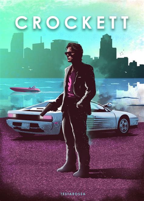 Car Legends James Sonny Crockett Ferrari Testarossa #Displate artwork ...