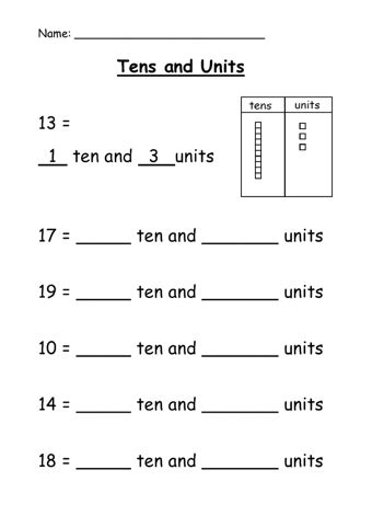 Tens and units partition – Artofit