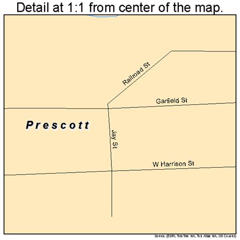 Prescott Michigan Street Map 2666300