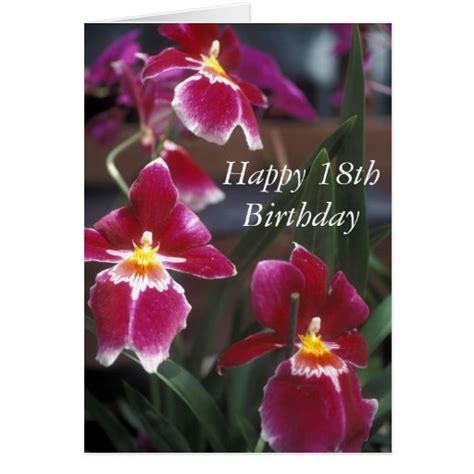 Happy 18th Birthday Flower Card | Zazzle