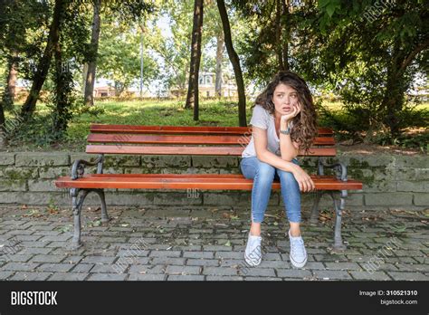 Girl Sitting Alone Sad On Bench