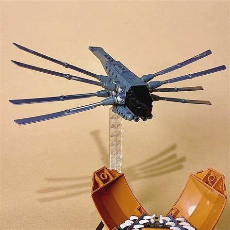 My latest LEGO Dune creation: Ornithopter escaping the Sandworm : r/dune