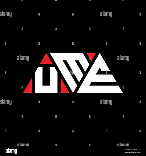 UME triangle letter logo design with triangle shape. UME triangle logo design monogram. UME ...