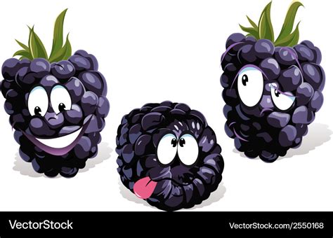 Blackberry cartoon Royalty Free Vector Image - VectorStock