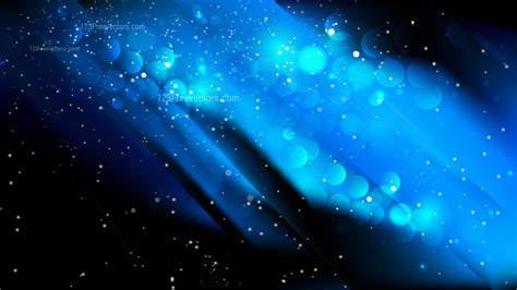 Abstract Cool Blue Blurry Lights Background Vector