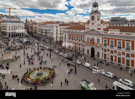 Aerial view of Puerta del Sol. Madrid, Spain Stock Photo - Alamy