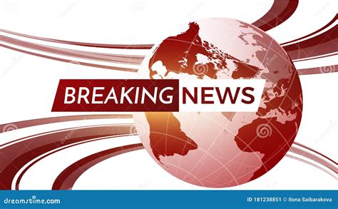 Breaking News Vector Background With Earth Globe And Technology Shapes ...