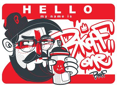 Hello my name is (Sticker) by Daniel Bkopf on Dribbble