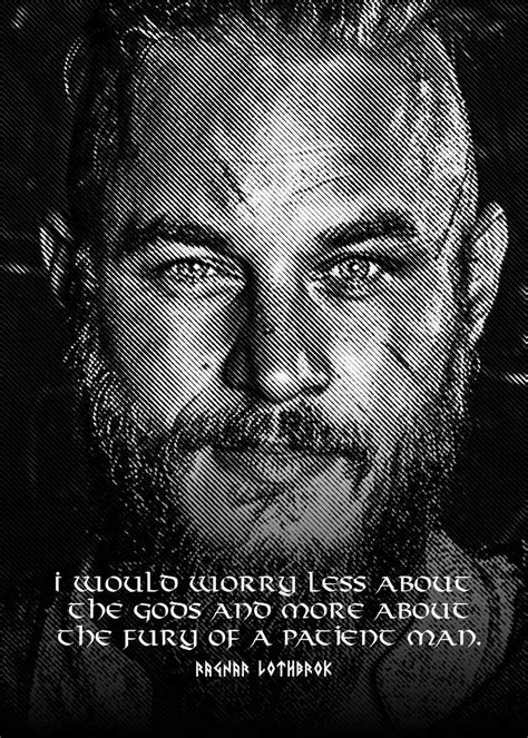 'Ragnar Lothbrok Quote' Poster, picture, metal print, paint by ...